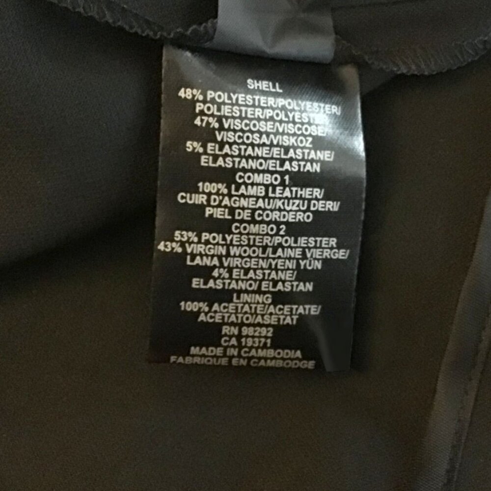 TIBI New York Black Lamb Leather Trim Mini Skort - Picture 10 of 12